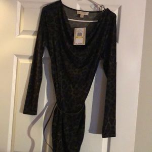 Michael kors dark tiger print dress